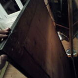 Large wooden mirror 90x144cm