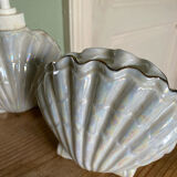 Soap dispenser and shell toothbrush storage