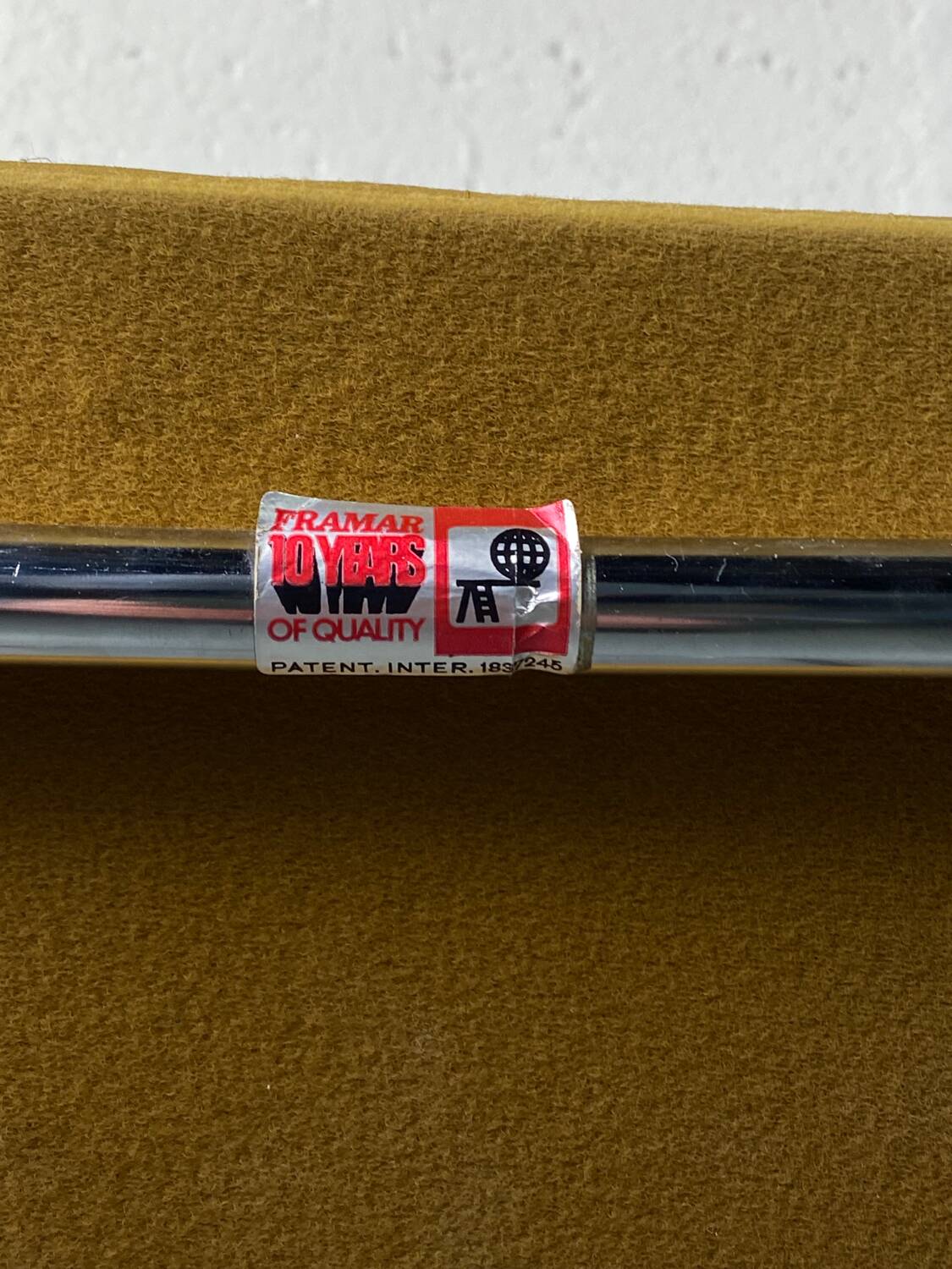 Mustard yellow folding chair