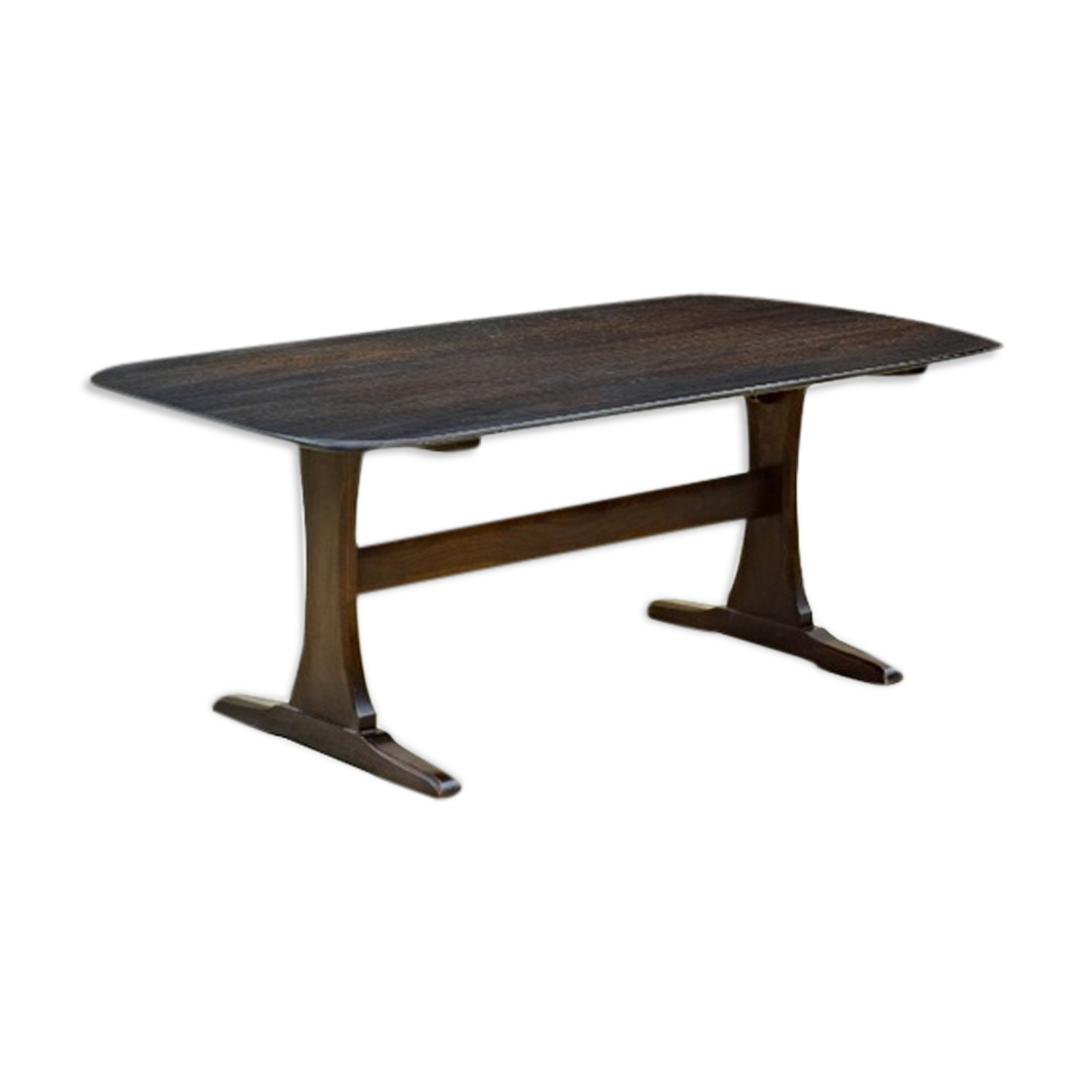 Table basse vintage Ercol orme 1960