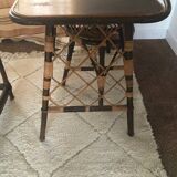 Rattan desk and stool