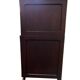 Armoire vitrine en bois vintage avec accent art déco