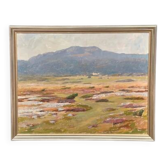 Huile sur toile originale suédoise – « Paysage » par Gunnar Wallentin – Vintage