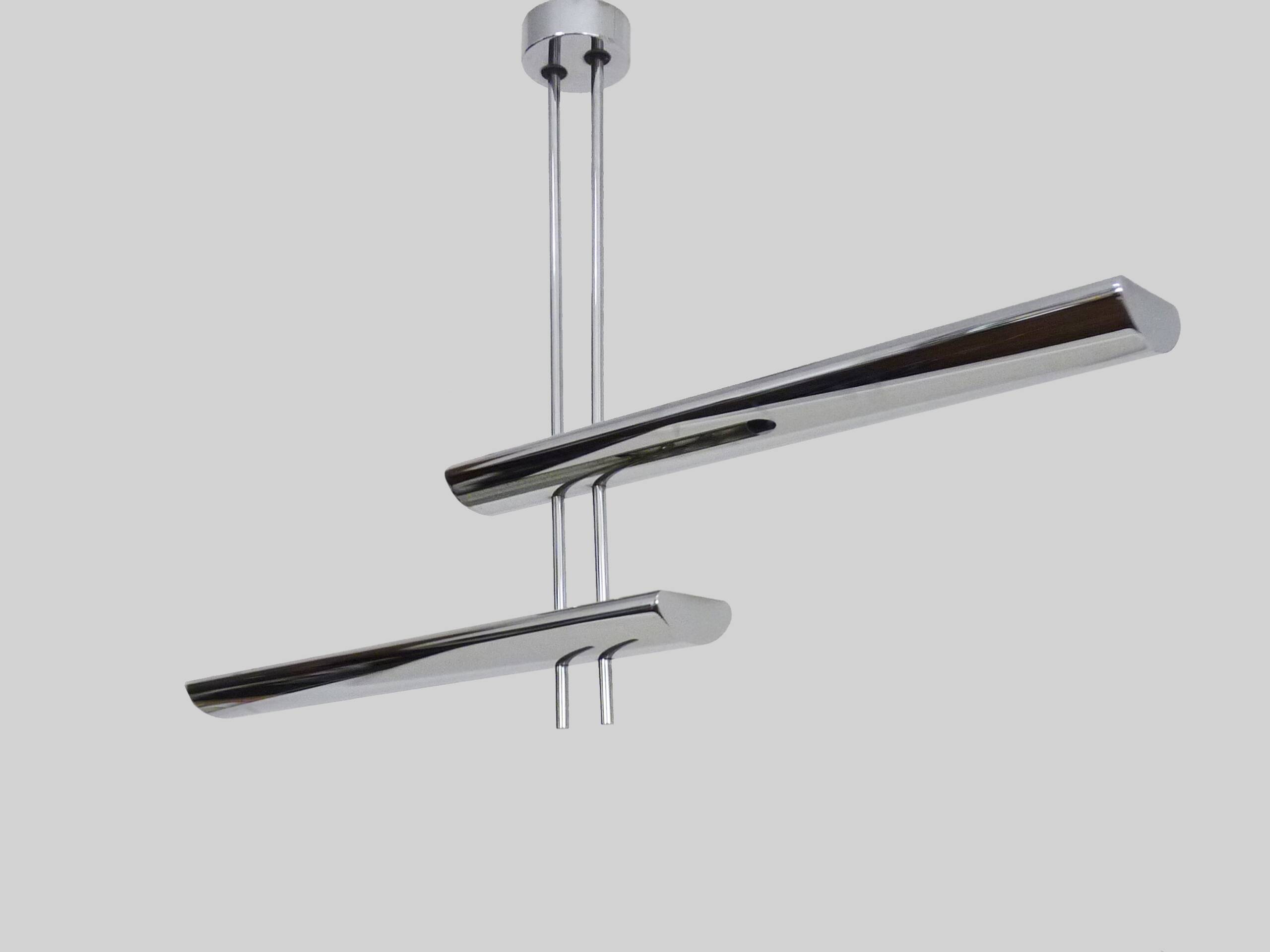 French Crown Halogen Pendant Chandelier from Maison Lucien Gau LG, 1980s