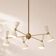 Italian chandelier in 1950s style - 5 arms and 10 lights - ceiling light