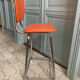 Duo of chair and stool 1970 orange and chromes