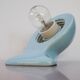 Large mid-century modern pale blue bathroom sconce from Ifö