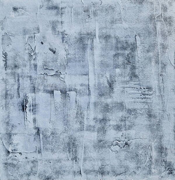 Tableau peinture abstraite monochrome minimaliste blanc