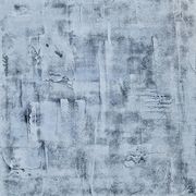 Tableau peinture abstraite monochrome minimaliste blanc
