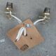 Art Deco 2-arm wall sconce with mirror and brass