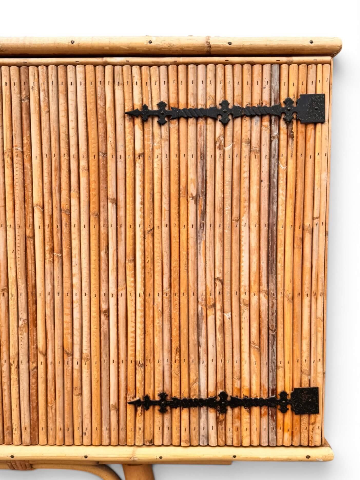 Bamboo and rattan buffet Audoux Minet