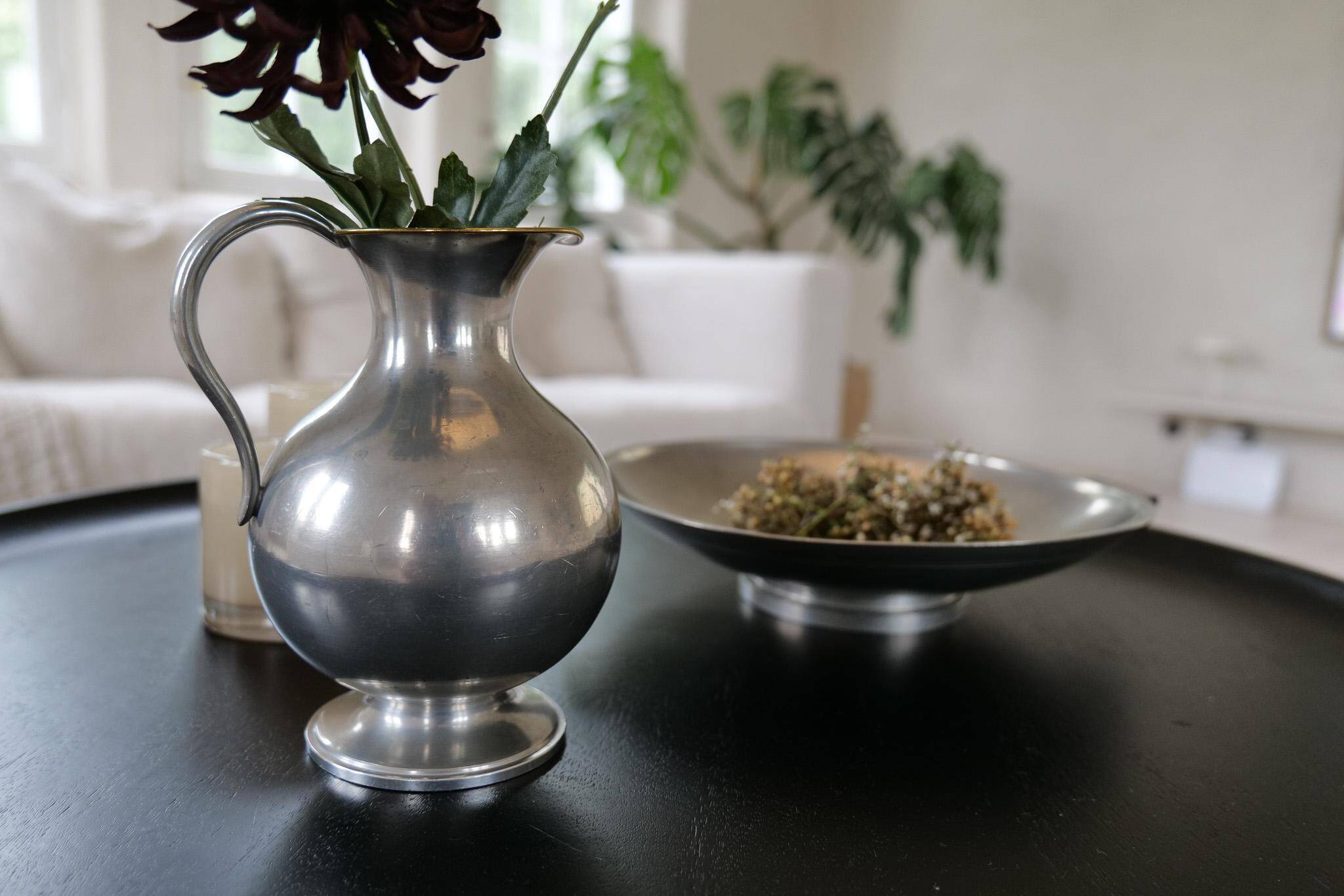 Vase / Sculptural Decanter Art Deco in Tin Sweden GAB 1930s