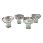 Set of 4 Vintage Aral Champagne Cocktail Glasses / Dessert Coupes