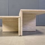 Pair of vintage travertine coffee tables or side tables, 1970s