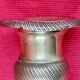 Pair of 19th-century restoration candlesticks in guilloché bronze - H 27 cm
