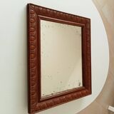 Old carved wooden mirror 38*32cm