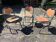 Set of 3 vintage metal and wood chairs – Industrial design