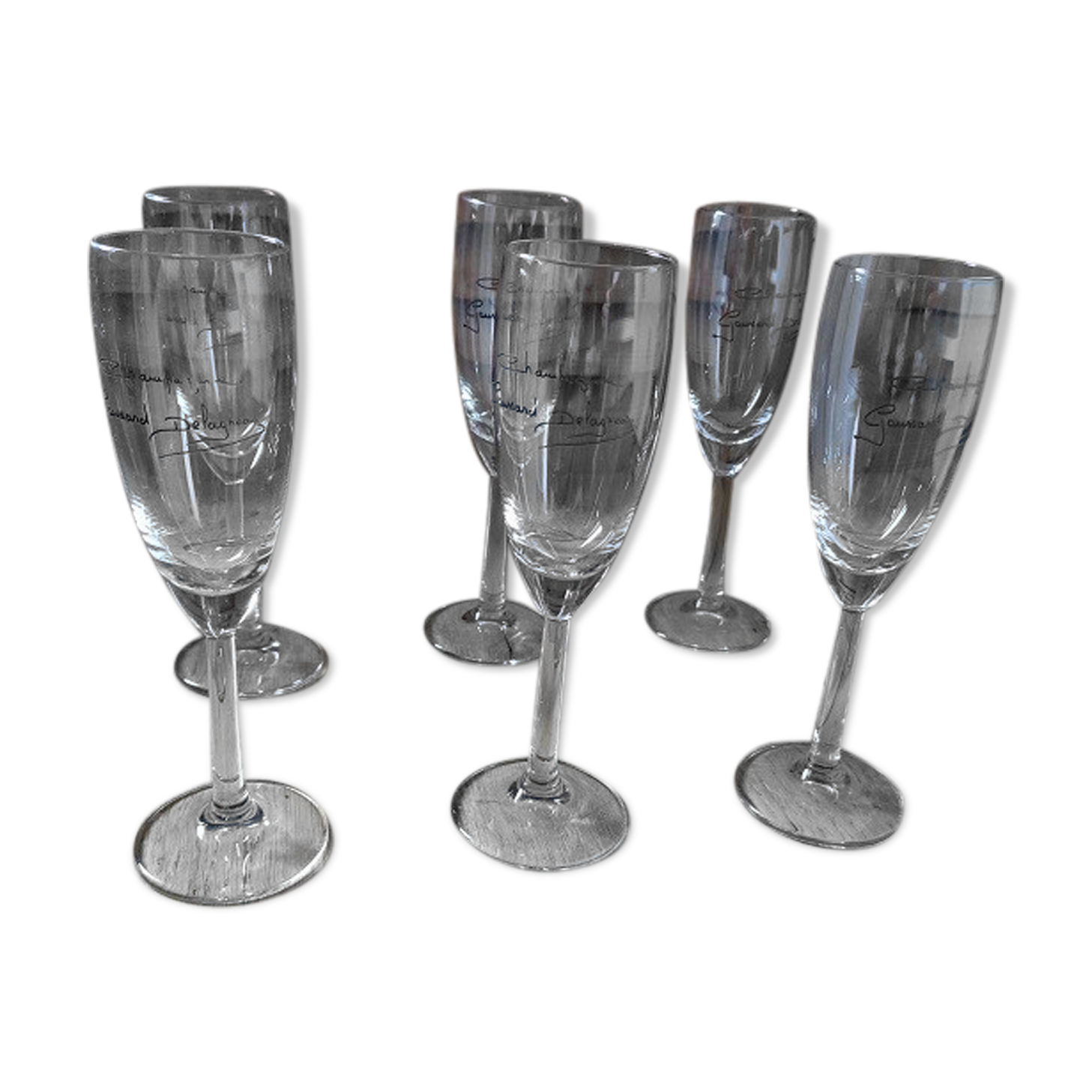 Gaussard champagne flute glasses set of 6