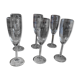 Gaussard champagne flute glasses set of 6