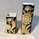 Ensemble de 5 vases cobalt