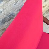 Pair of red scandinavian heater chairs