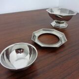 French stainless steel caviar bowl by Jean Couzon, 1970s