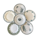 Set of 6 flat plates Terre de Fer late nineteenth