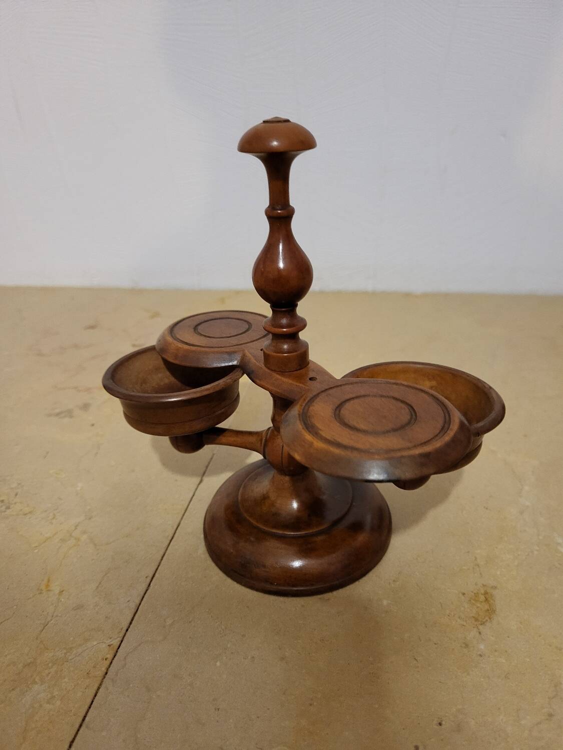 Pepper and salt shakers in cherry wood