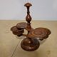 Pepper and salt shakers in cherry wood