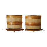 Pair of vintage exotic lamps