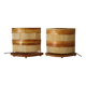 Paire de lampes exotiques vintage