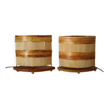 Pair of vintage exotic lamps