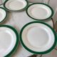Set of 5 flat plates Digoin Sarreguemines model "Savoie" years 50-60