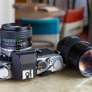Minolta XE-5 + MC rokkor PG 50mm F1.4 + MC tele rokkor PG 135mm F2.8