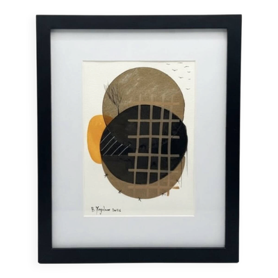 Œuvre originale abstraite encadrée – Composition contemporaine