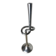 XL knotted candlestick in solid aluminium, Italy, 1980