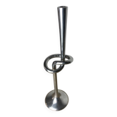 Bougeoir noué XL en aluminium massif, Italie, 1980