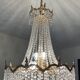 Balloon chandelier in bronze and crystal pendants