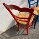 4 vintage straw chairs