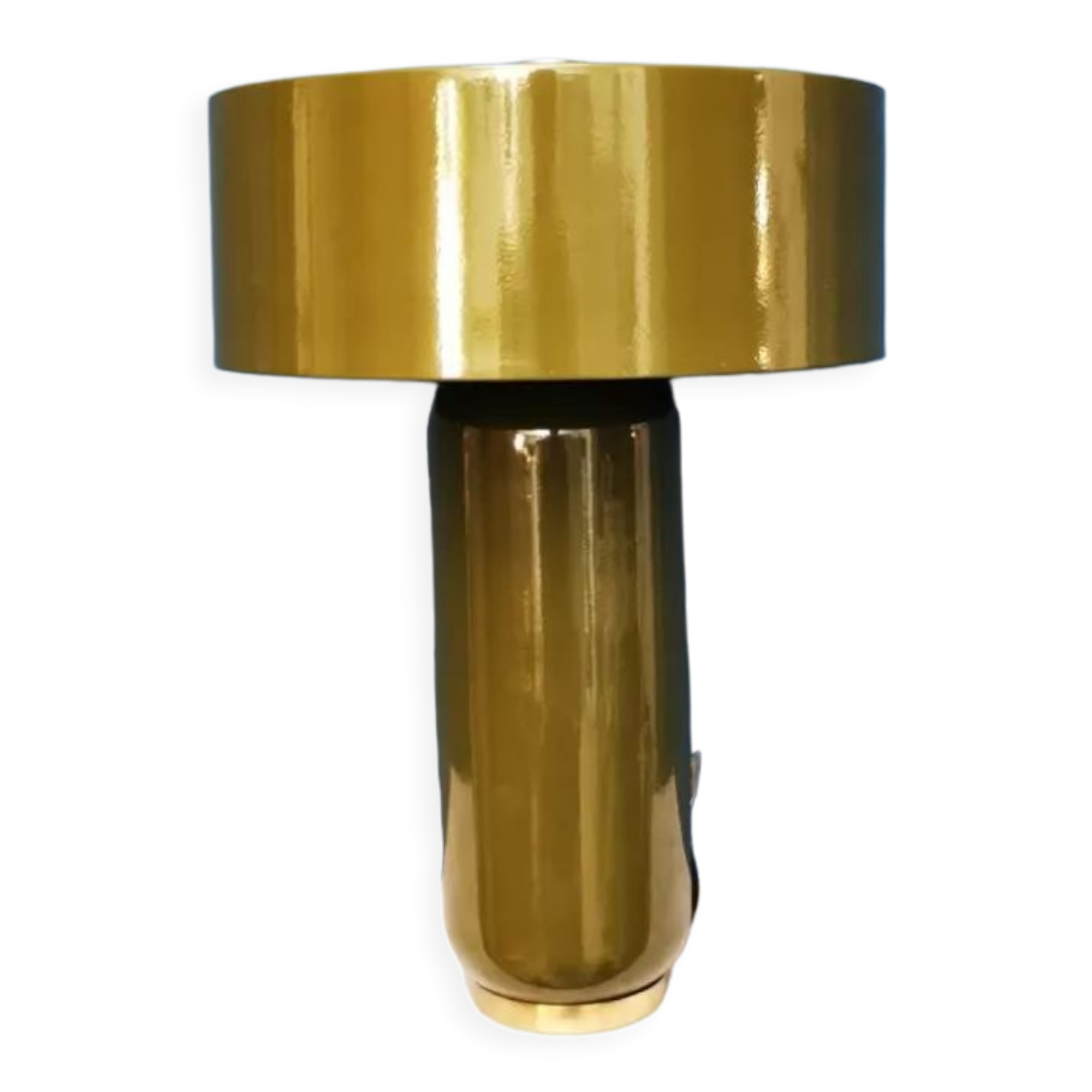 Khaki enamelled lamp