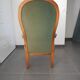 Fauteuil Voltaire tissus velours vert fin XIXe - début XXe siècle