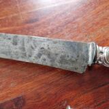 Service carving set with hollow silver handle - Spatours model