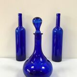 Antique decanter made of cobalt blue glass