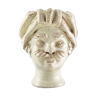 Mini white head vase man