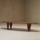 Danish coffee table in the shape of a surfboard from the 1960s.