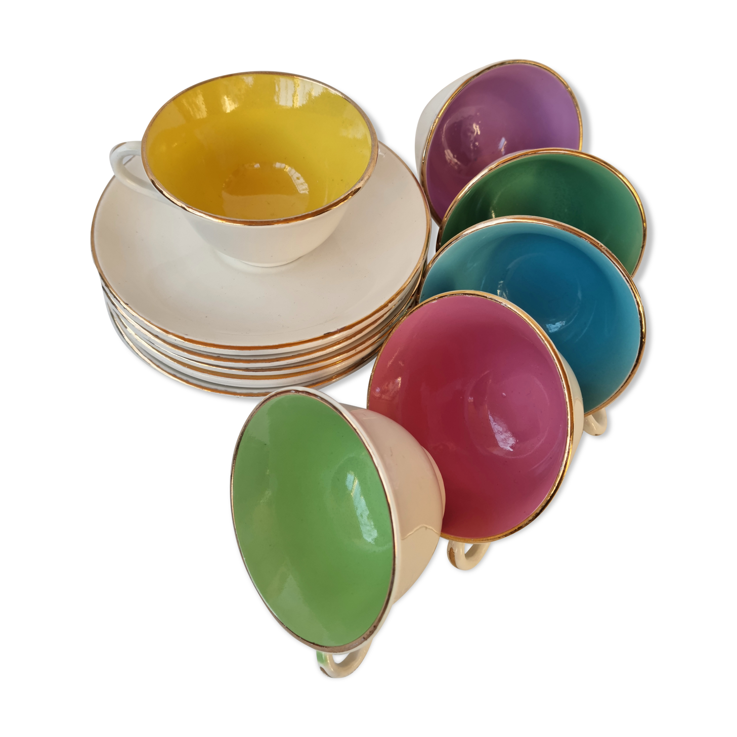 6 digoin coffee cups