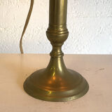 Ancient brass and velvet lamp