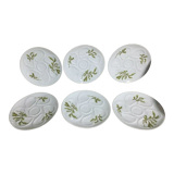 Serving six oyster plates