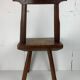 Artisanaal antique hand crafted brutalist farm house side chair, Dutch