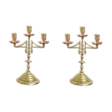 Pair of Arts and Crafts candle holders